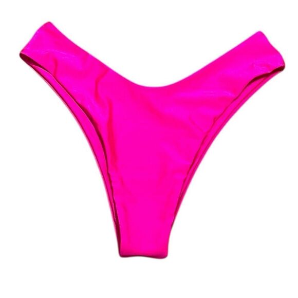 Blooming Jelly High Leg Cheeky Hot Pink Swim Bottoms, Size M, NWOT - Picture 2 of 4